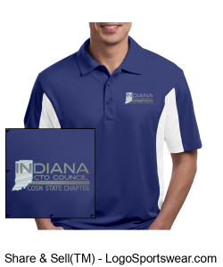 Indiana CTO Polo - White/Blue Design Zoom